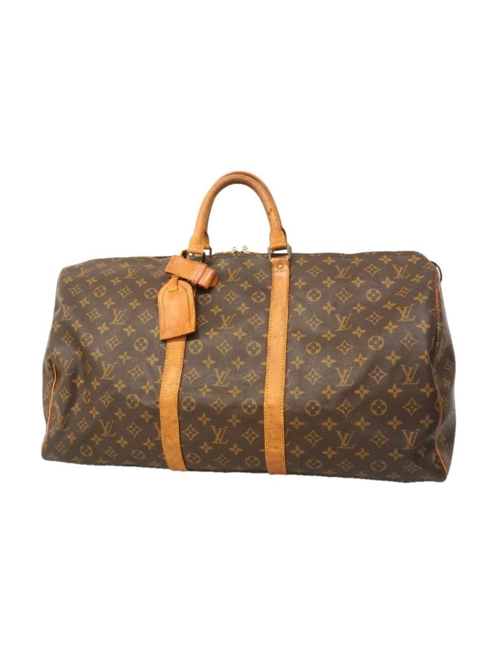 Louis Vuitton Boston Bag Monogram Keepall 55 Brown